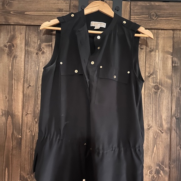 Michael Kors Black Sleeveless with Button Accents - Picture 1 of 4